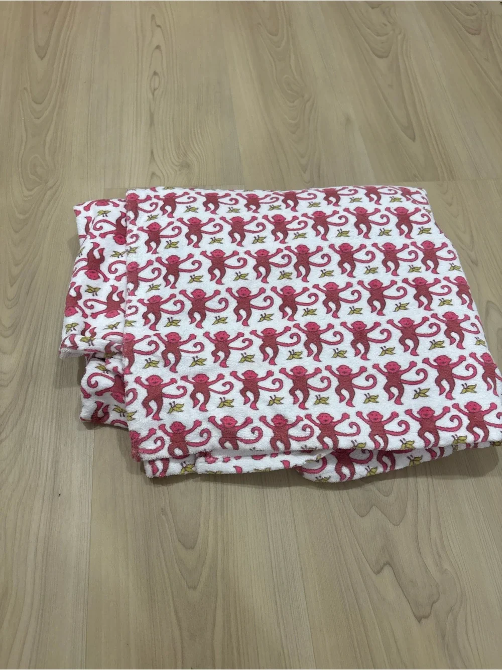 Red Patterned Plush Throw Blanket by